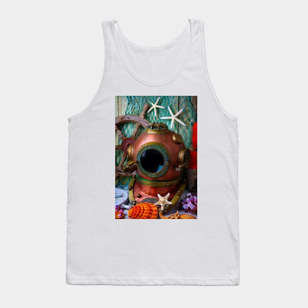 Old Vintage Diving Helmet Tank Top by photogarry